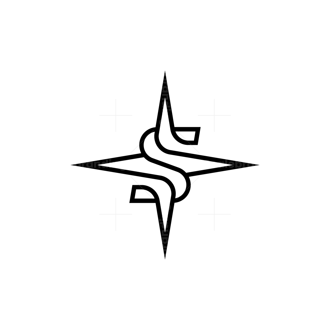 Modern Line Compass Letter S Logo | Scalebranding