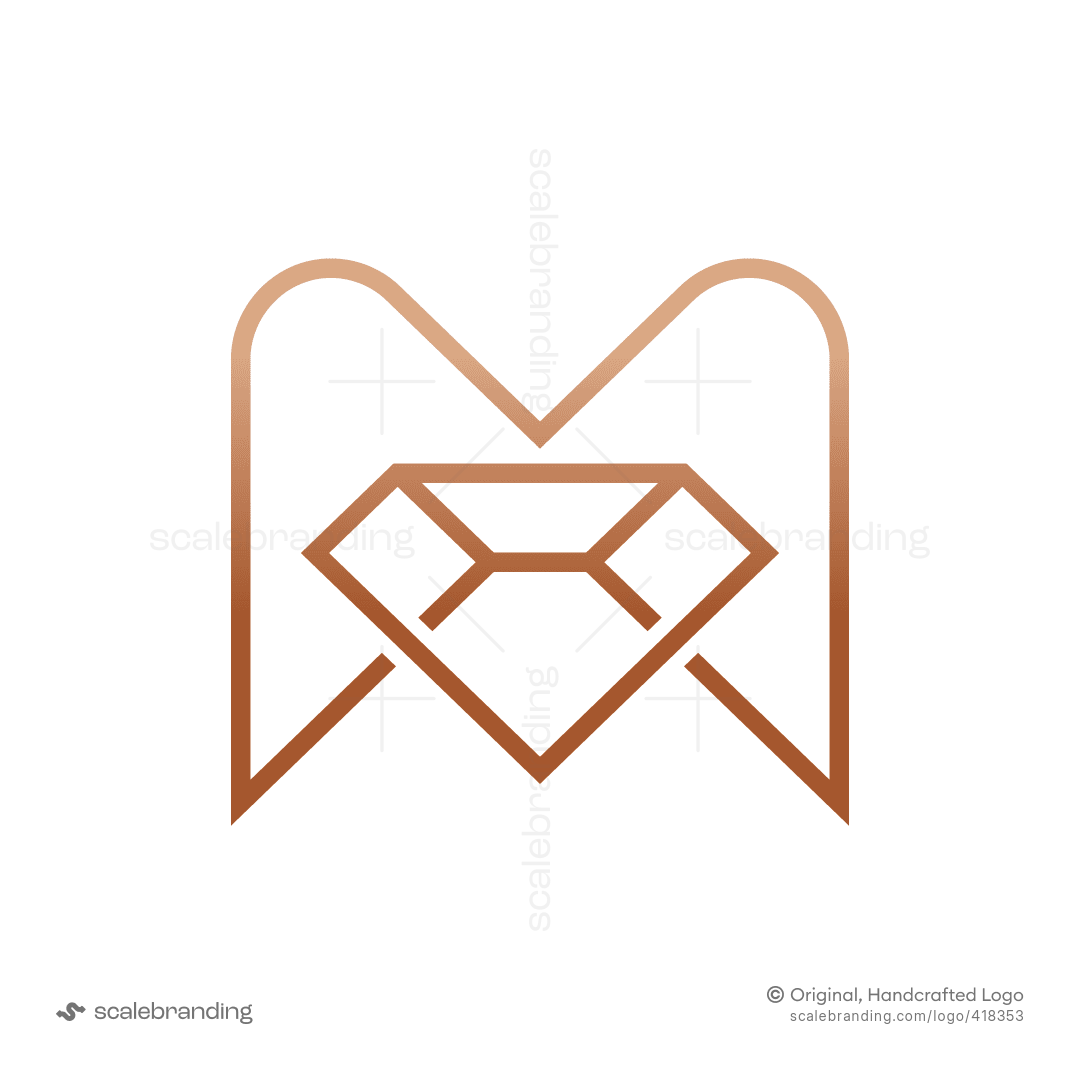 Neat Diamond in Letter M logo | Scalebranding