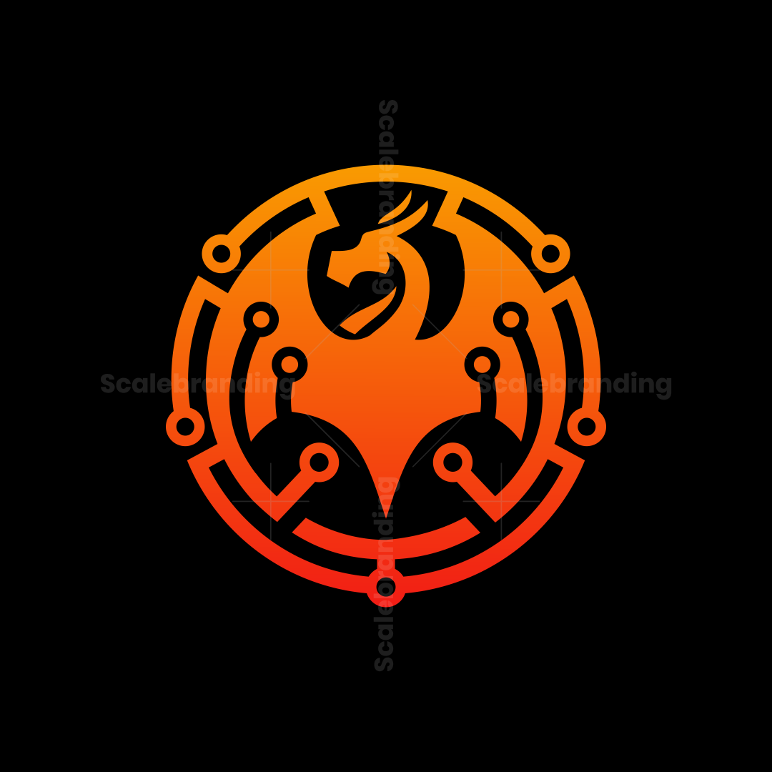 digital tech with dragon logo | Scalebranding