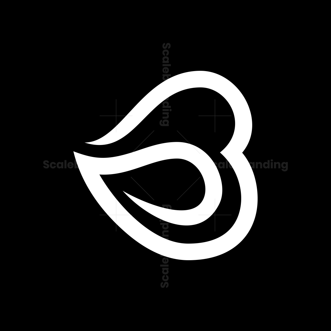elegant letter P heart logo | Scalebranding