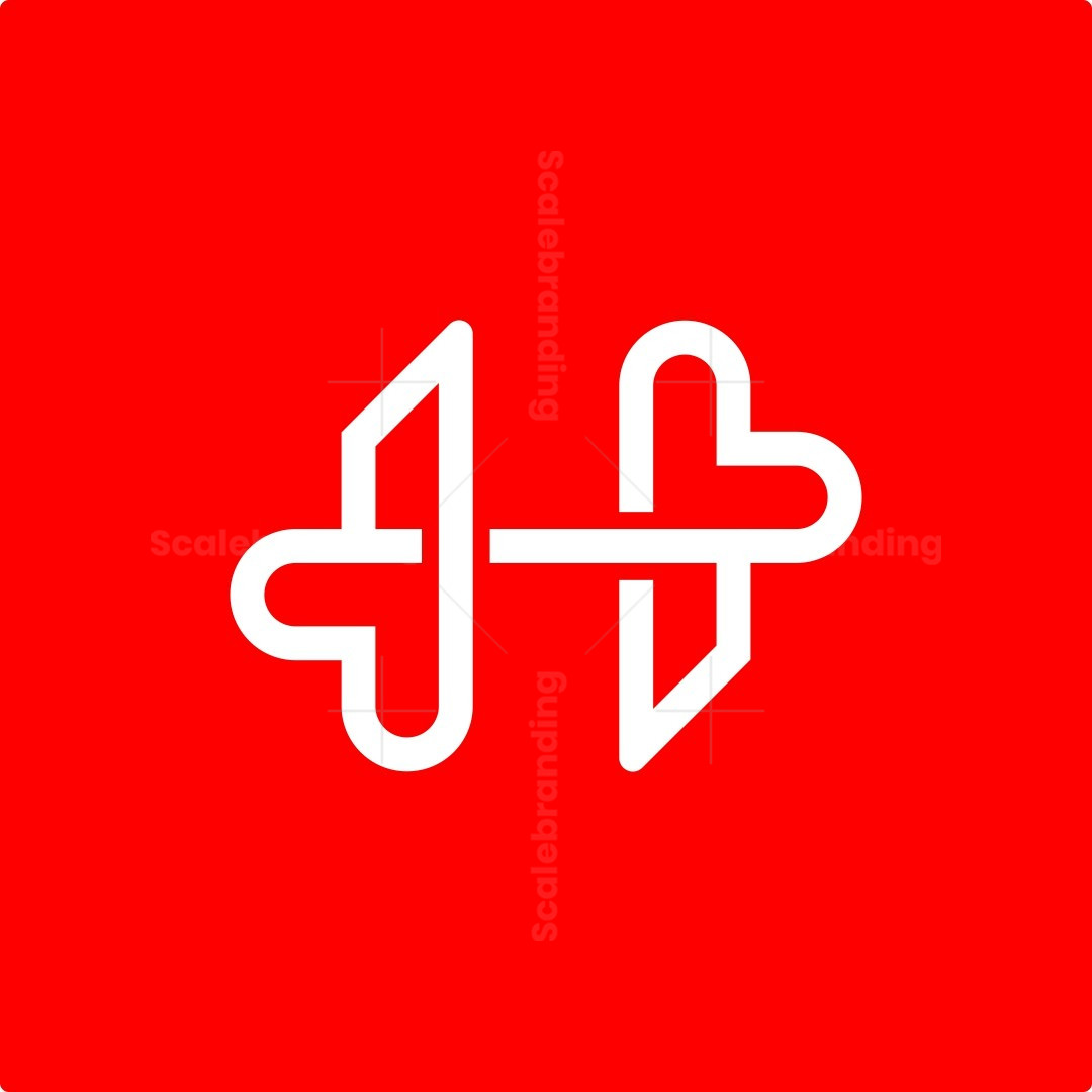 Elegant Letter H Love Logo | Scalebranding