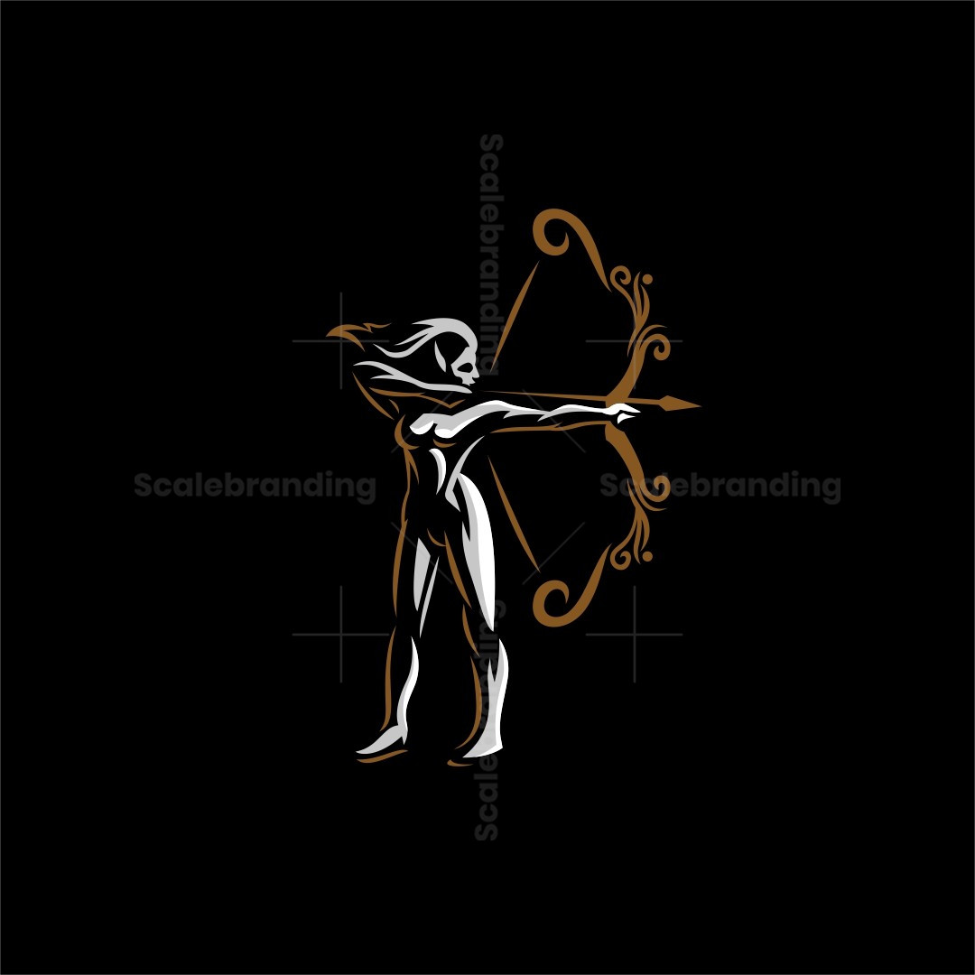 Elf Archer Woman Logo | Scalebranding, image size:1080x1080
