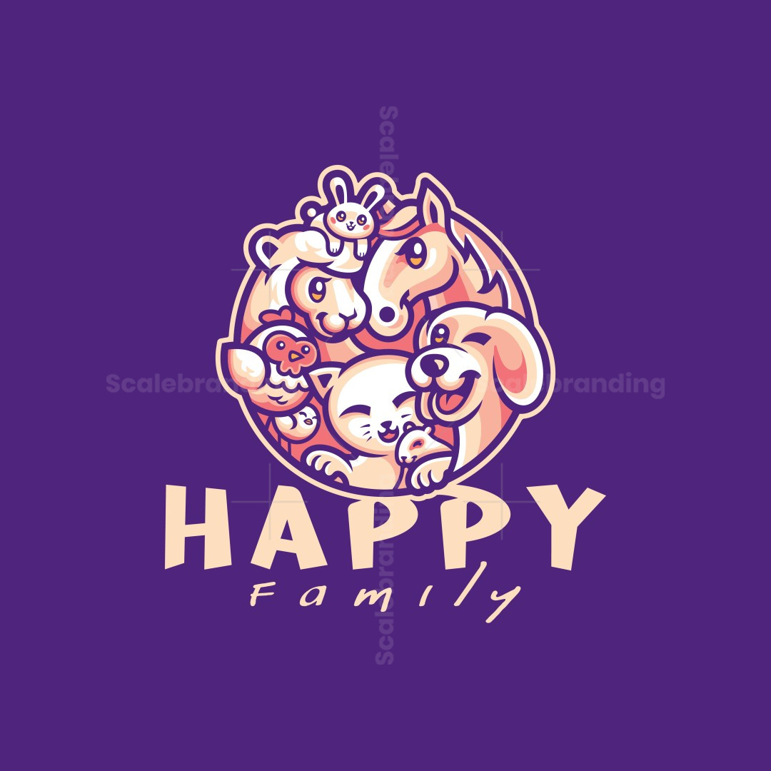 Happy Pets Family logo, image size:1080x1080