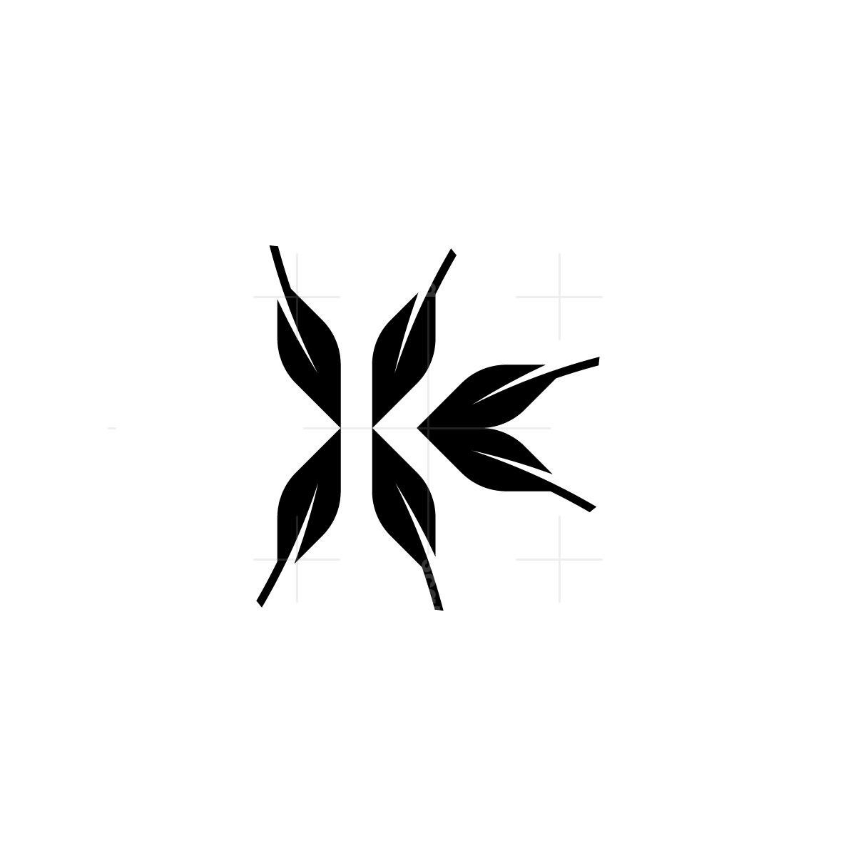 Letter K Leaves Logo | Scalebranding