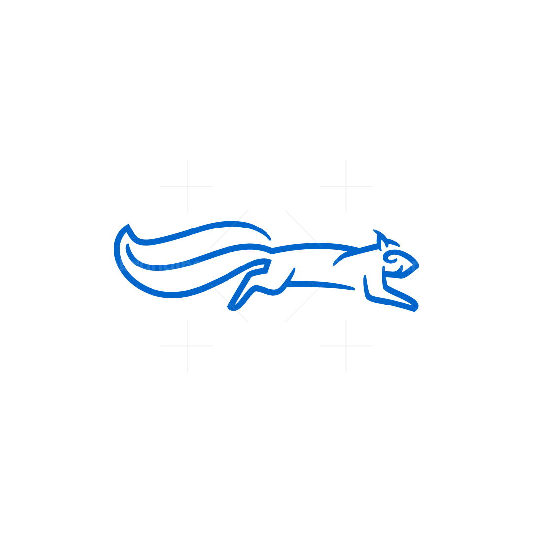 Running Runner Squirrel Logo Fast Blue Leaping Squirrel Logo | Scalebranding, image size:1080x1080