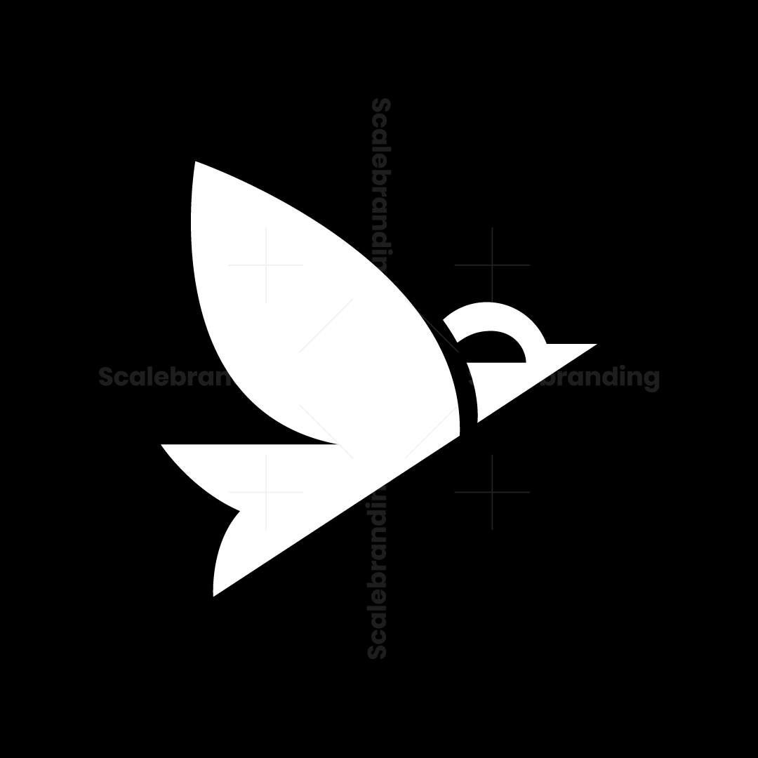 Abstract Minimalist Flying Bird Modern Logo | Scalebranding