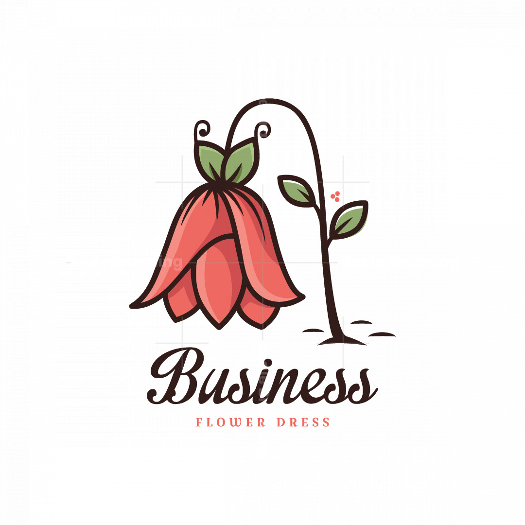 Flower Dress Symbol Logo