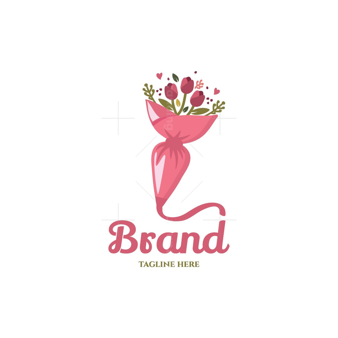 Frosting Flower Bouquet Logo Scalebranding - Main Image