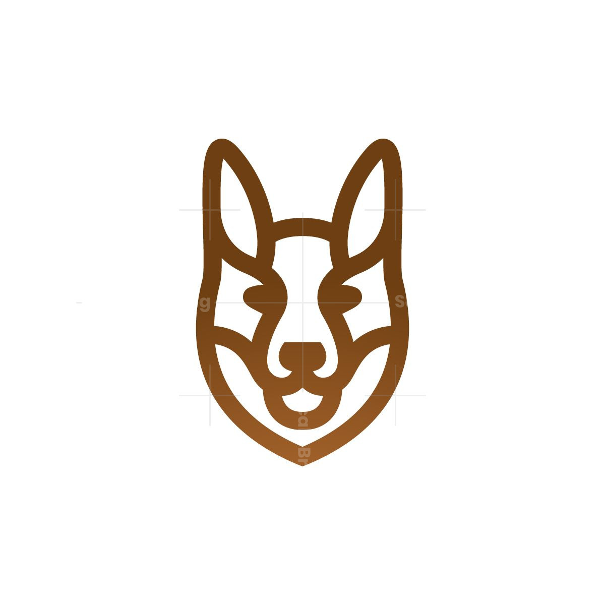 German Shepherd Head Logo Scalebranding