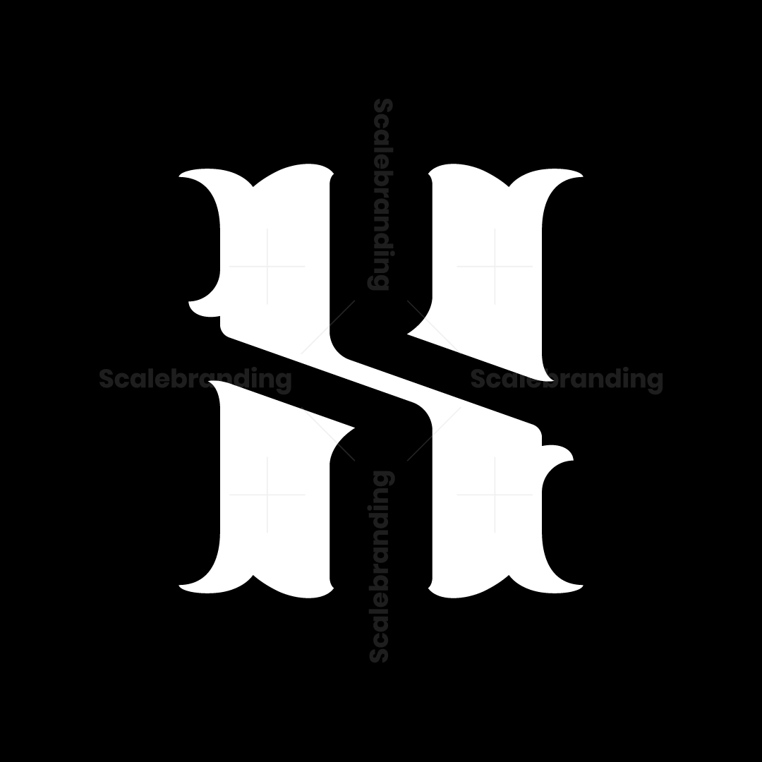 Split H H Font Logo