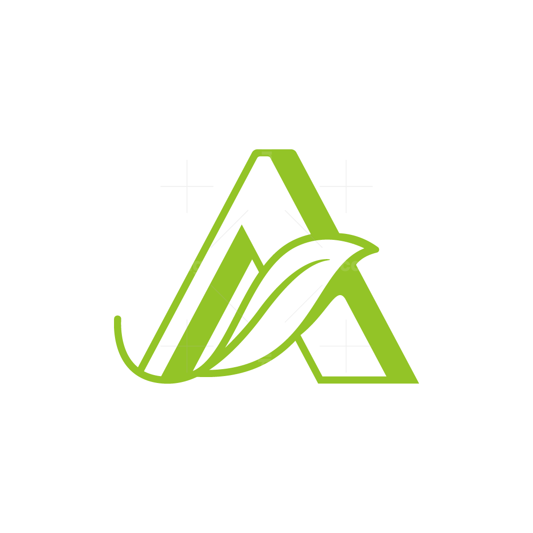 Green Leaf Letter A logo | Scalebranding