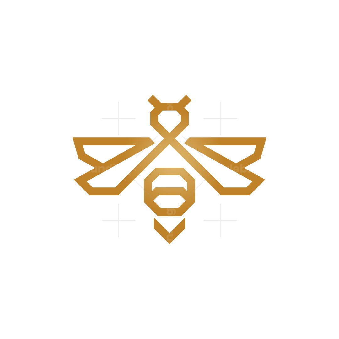 Honey Bee Logo Golden Bee Logo | Scalebranding