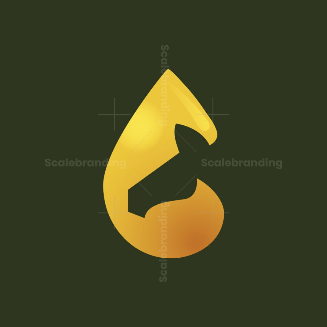 Horse Oil Drop Logo Scalebranding