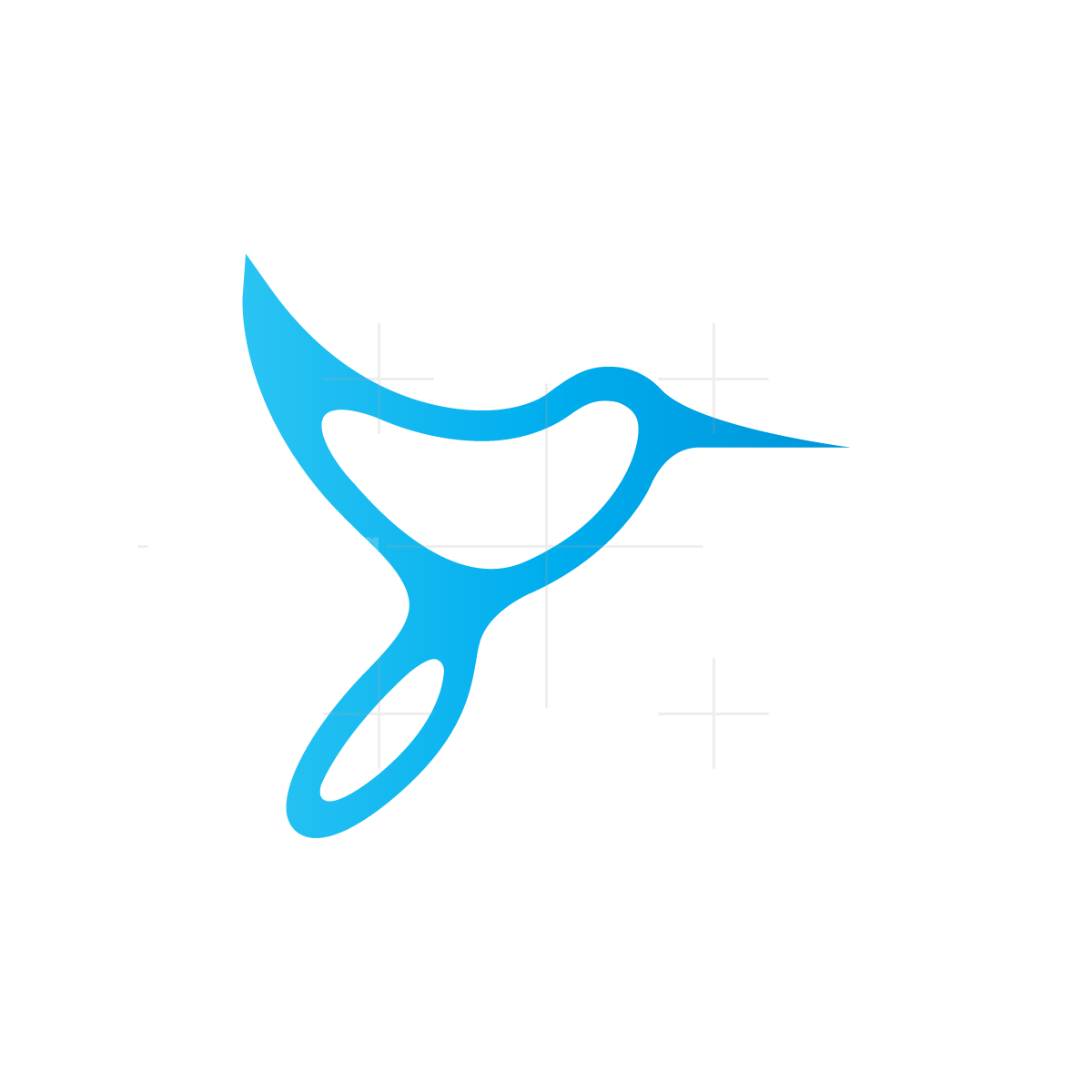 Hummingbird Bit Logo Hummingbird Abstract Logo
