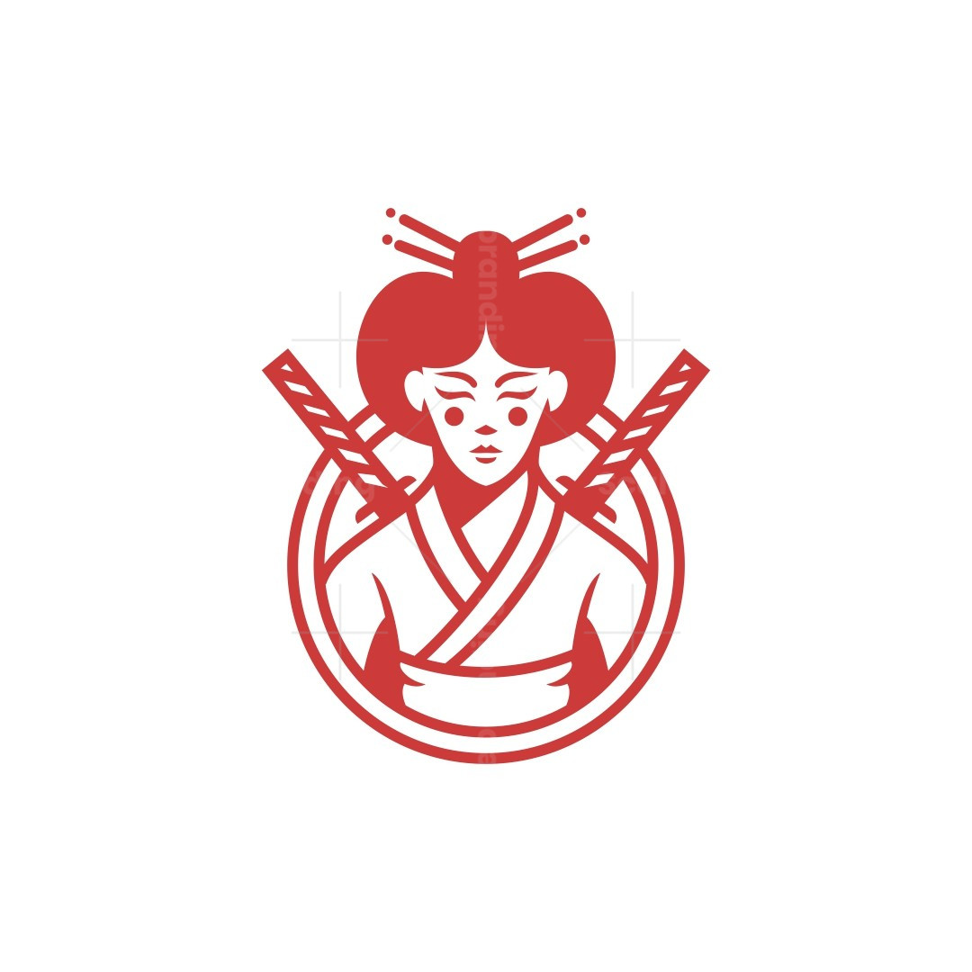 My Geisha Logo Japanese Woman Geisha Business Card | BrandCrowd