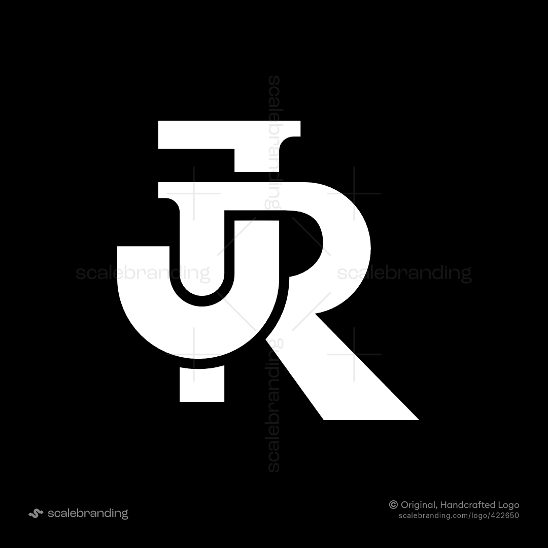 FJ Monogram Bold Black White Identity logo | Scalebranding