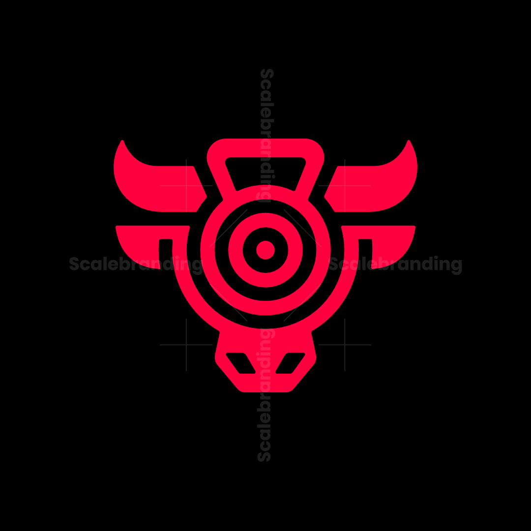Target Bullhead Kettlebell target bull head gym logo | Scalebranding