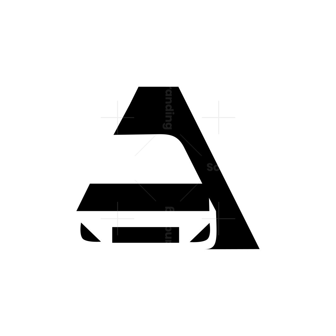 Letter a car logo scalebranding