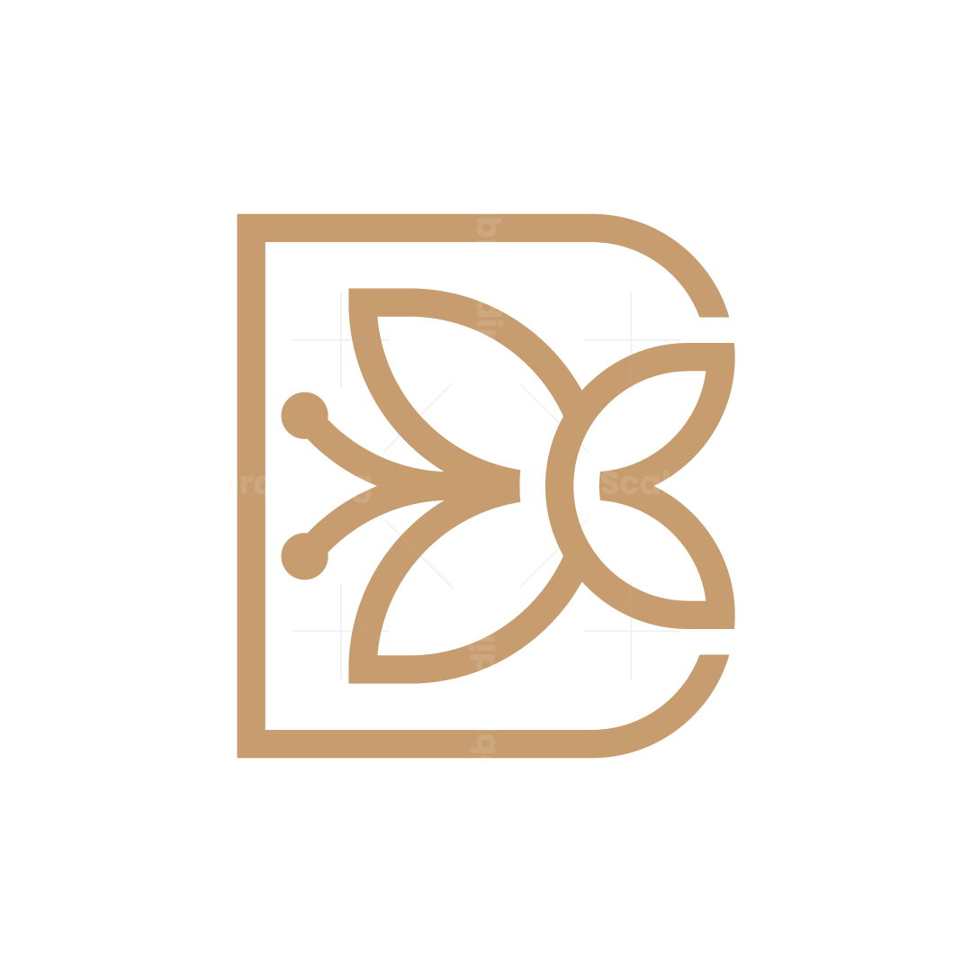 Letter B With Butterfly Logo | Scalebranding
