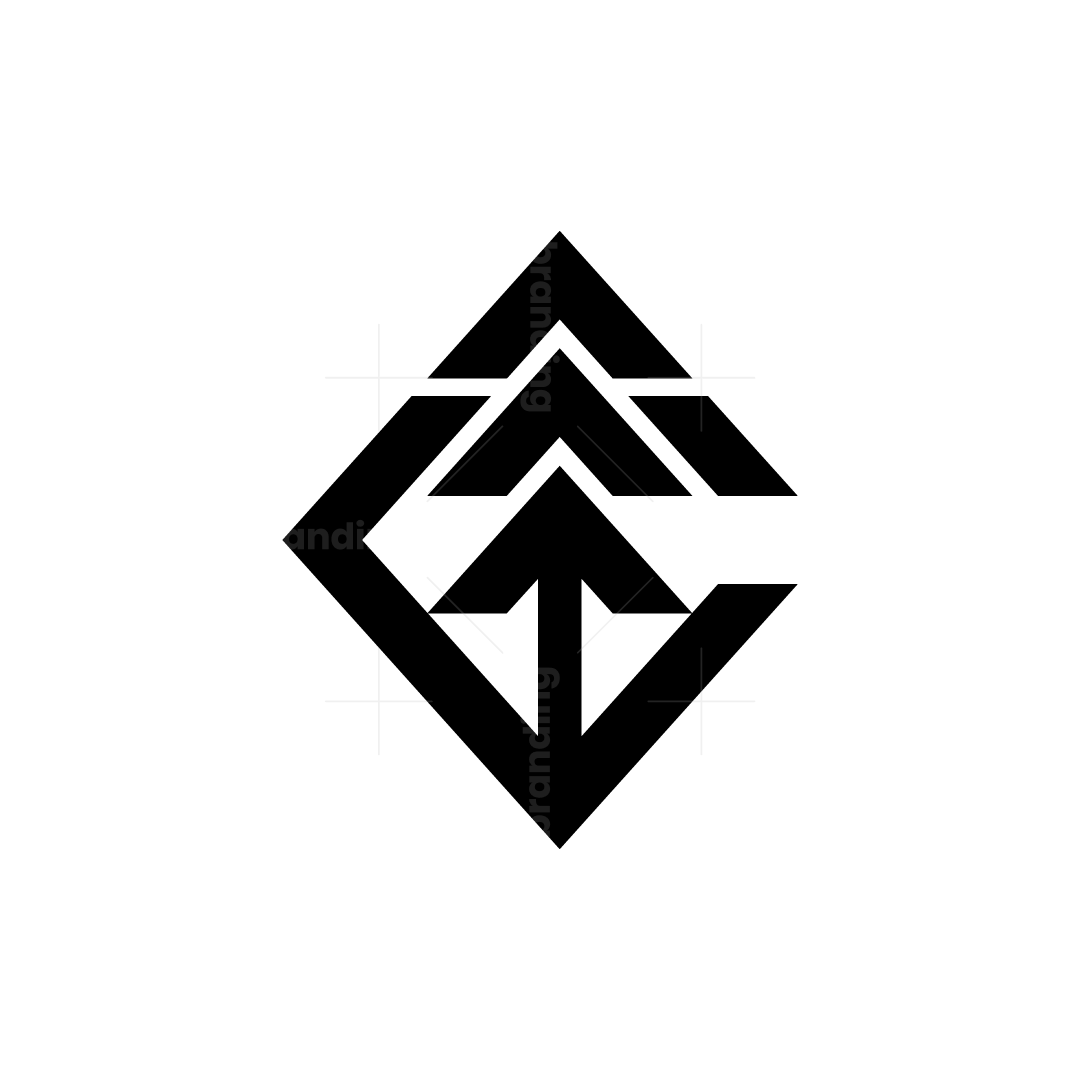 Letter C Pine Tree Logo | Scalebranding