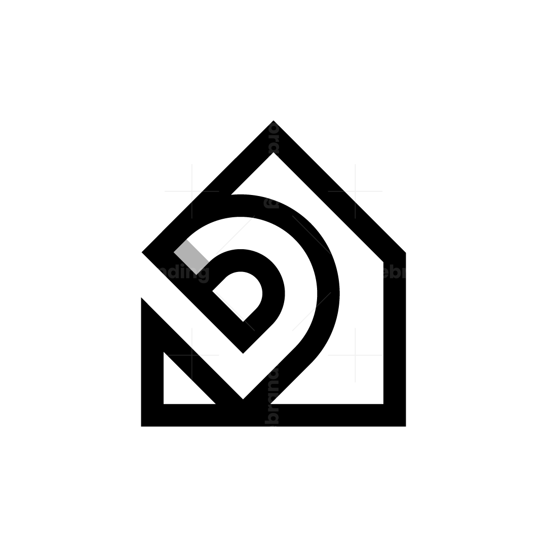 D Logo Design Black And White