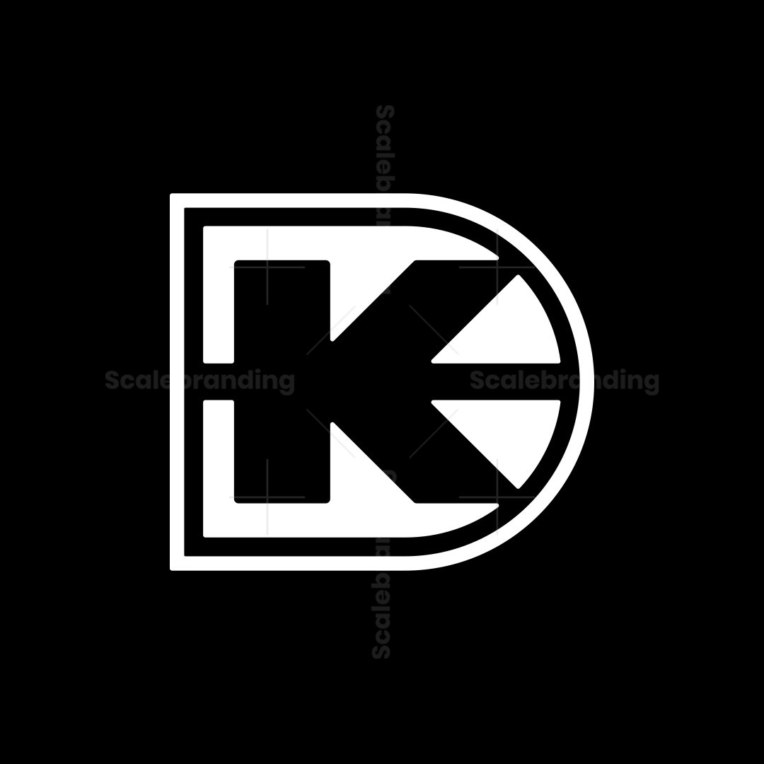 Letter DK KD Logo, image size:1080x1080