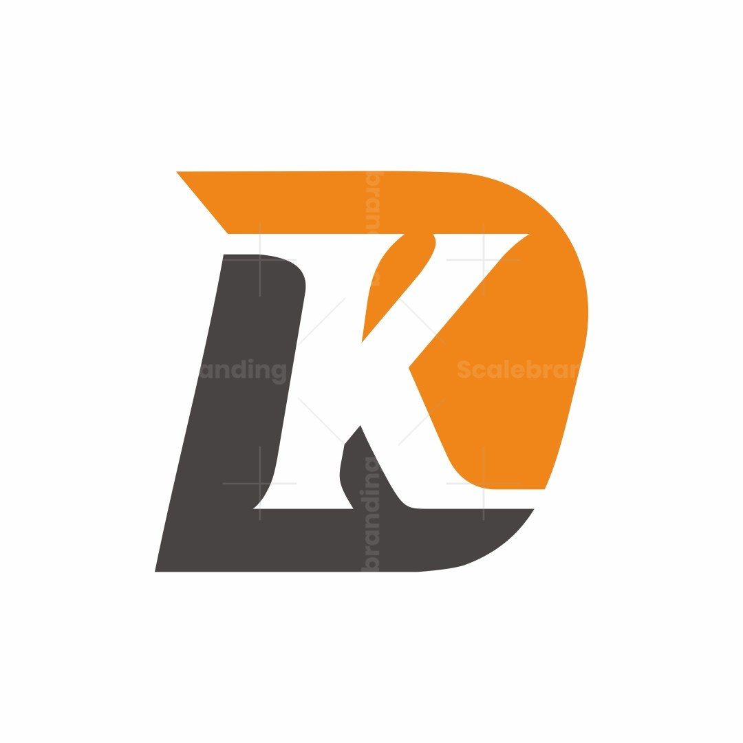 Letter DK KD Logo, image size:1080x1080