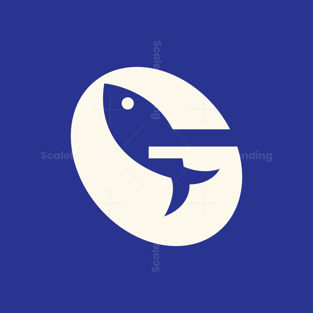 Letter G Fish Aquatic Nature Logo | Scalebranding