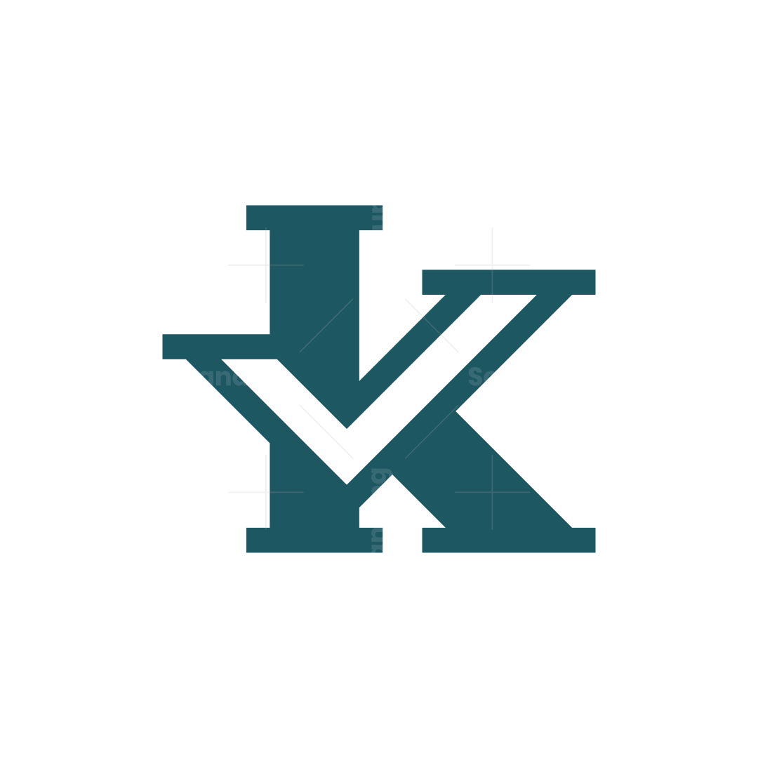 Letter K Check Monogram Logo | Scalebranding