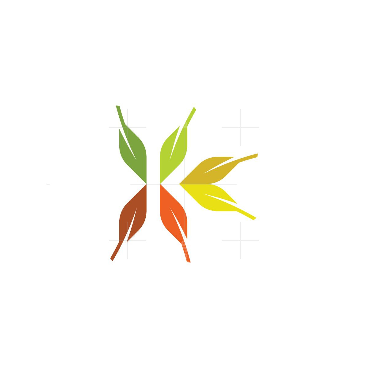 Letter K Leaves Logo | Scalebranding