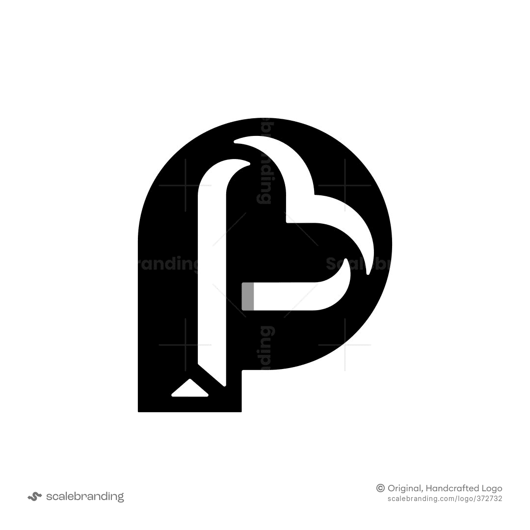 Letter P Heart Logo | Scalebranding