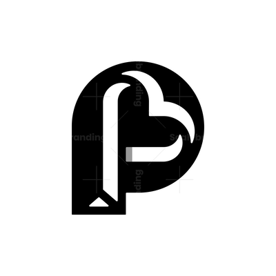 Letter P Heart Logo | Scalebranding