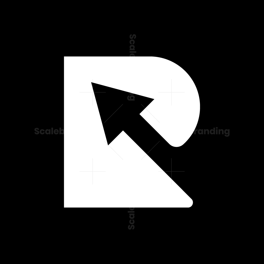 Letter R Arrow Simple Logo | Scalebranding
