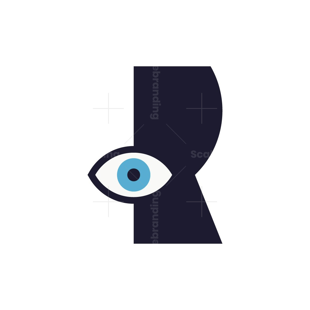 Letter R Eye Face Logo | Scalebranding