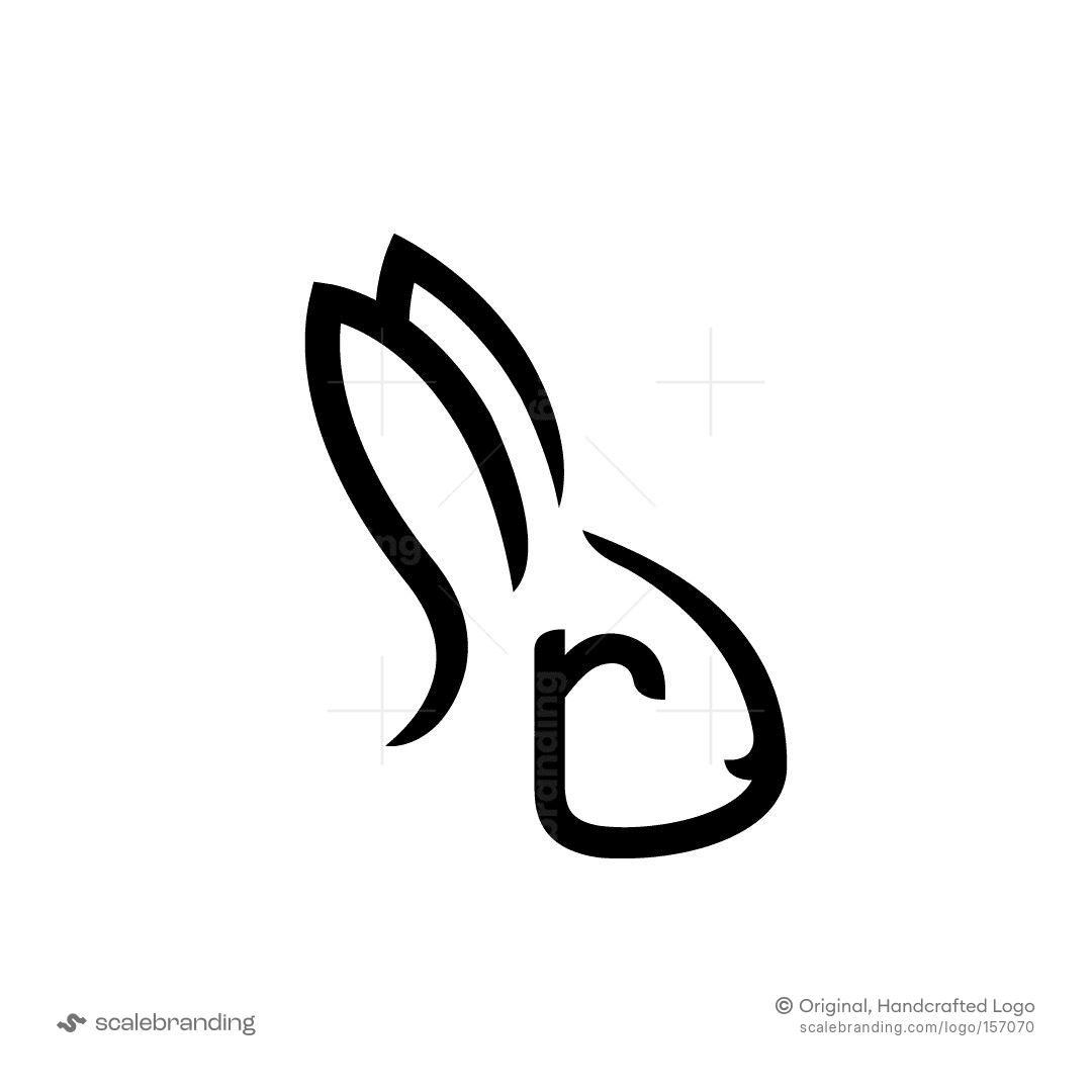 Letter R Rabbit Logo Rabbit Head Logo | Scalebranding