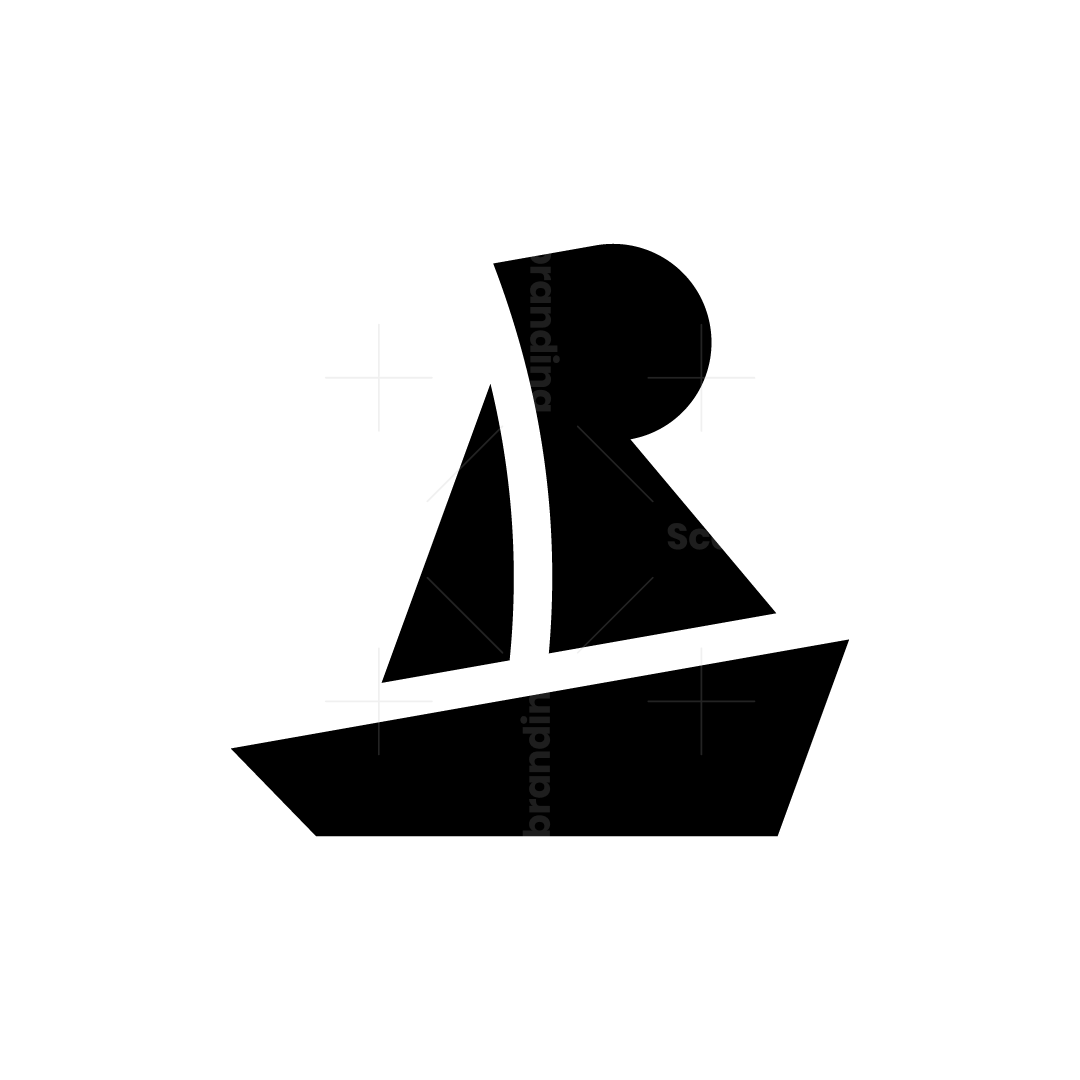 Letter R Ship Simple Logo | Scalebranding