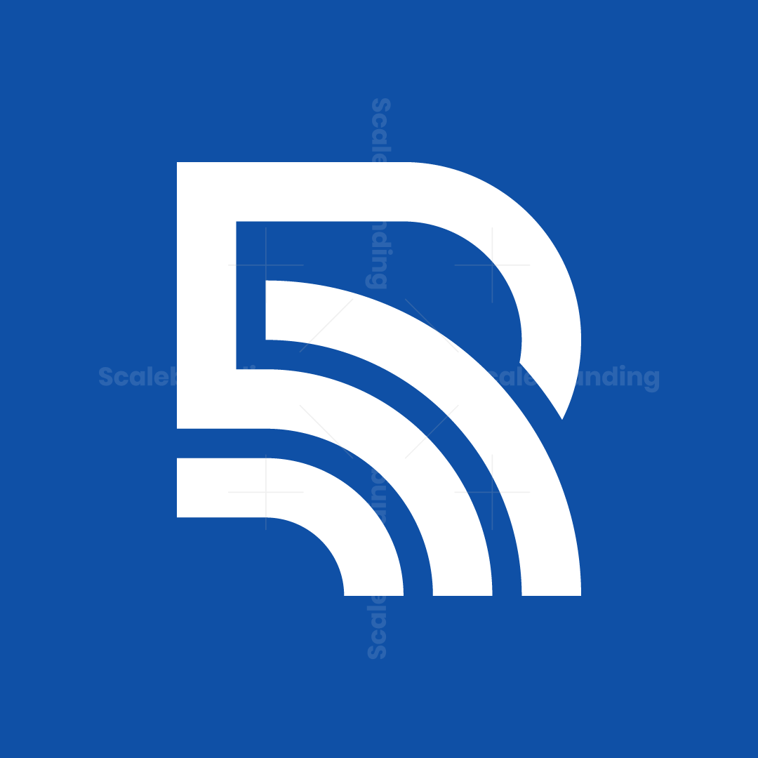 Letter R Signal Technology Logo Scalebranding