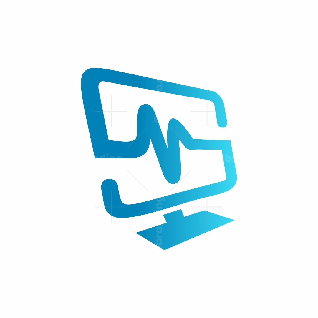 Letter S EKG Monitor Logo Scalebranding