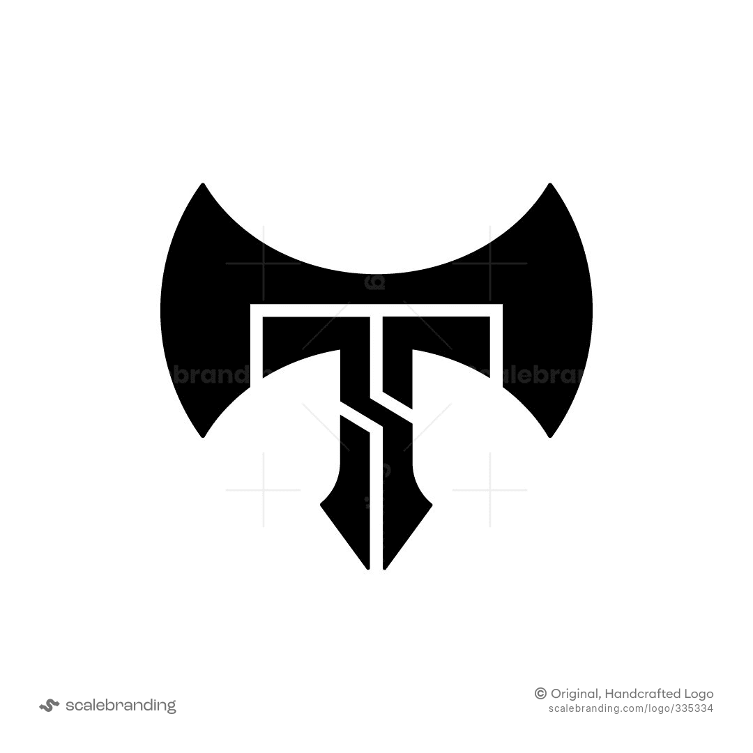 Letter T Axe Logo