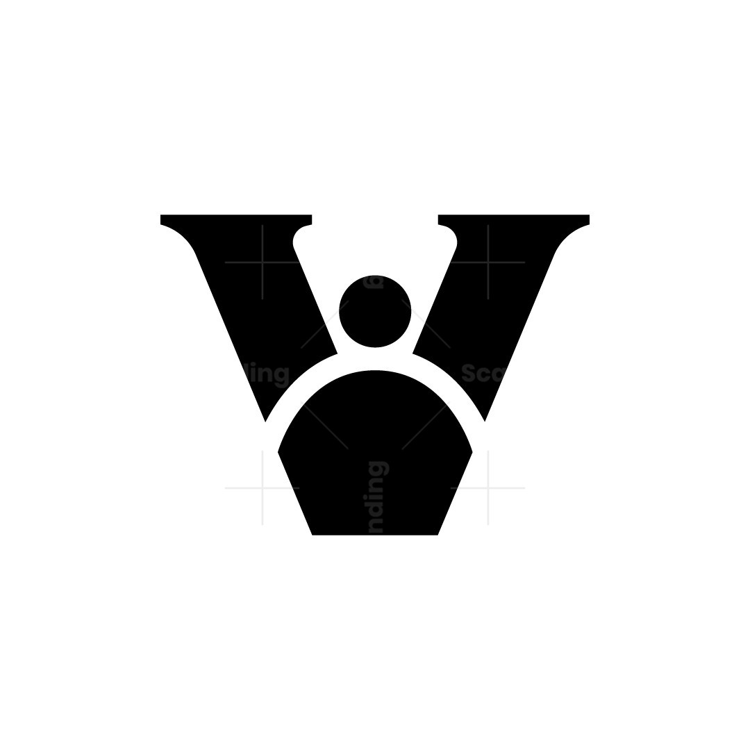 Letter V Person Logo Scalebranding