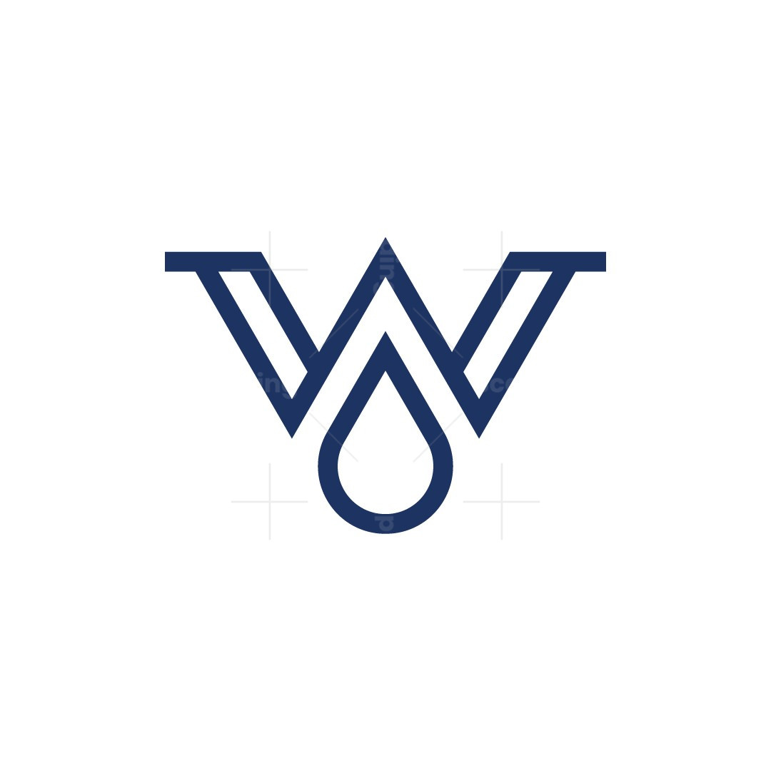 Letter W Water Drop Logo | Scalebranding