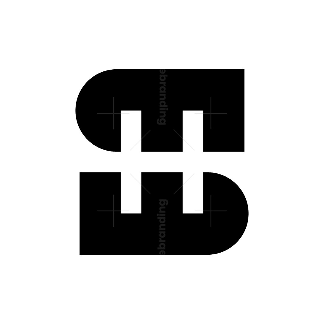 Letters SH Monogram Modern Logo | Scalebranding