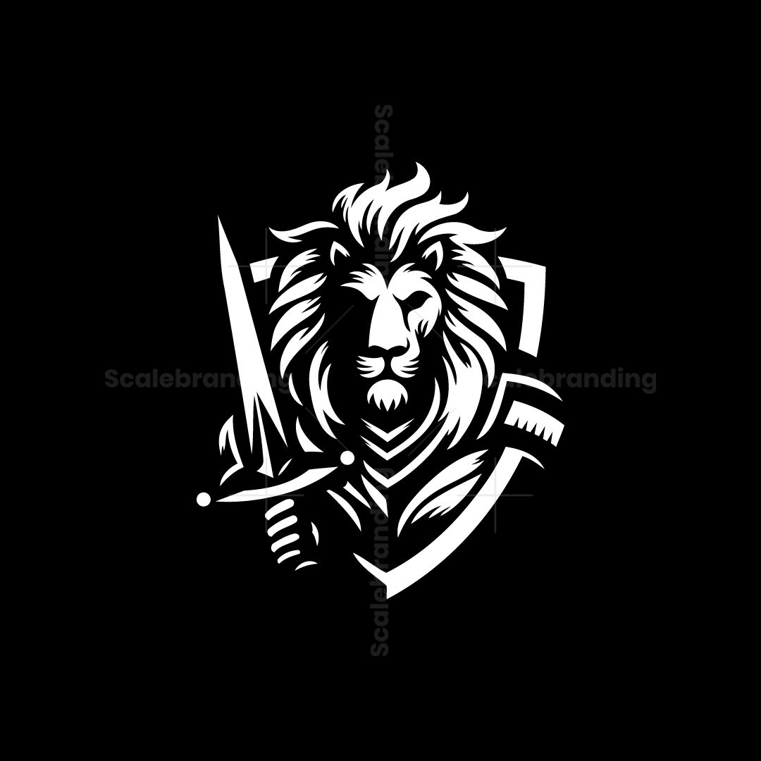 Premium Photo | A Lion With A Sword And A Shield On It