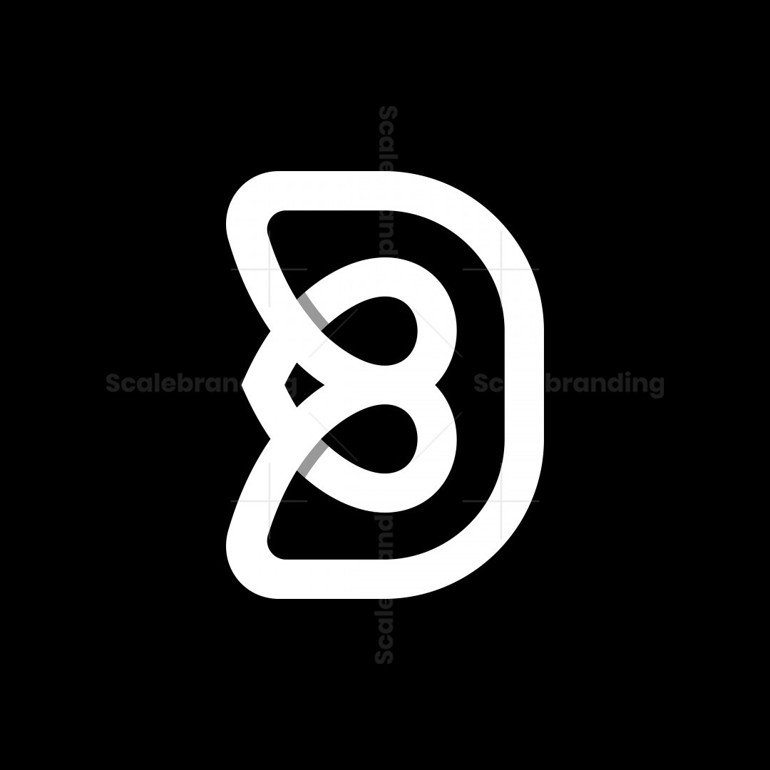 Letter DB Initial BD Love Dynamic Line Monogram logo | Scalebranding