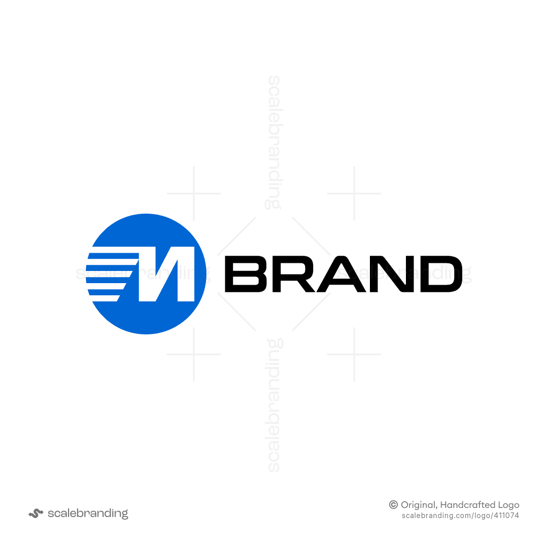 M Corporate Speed Letter Logo | Scalebranding