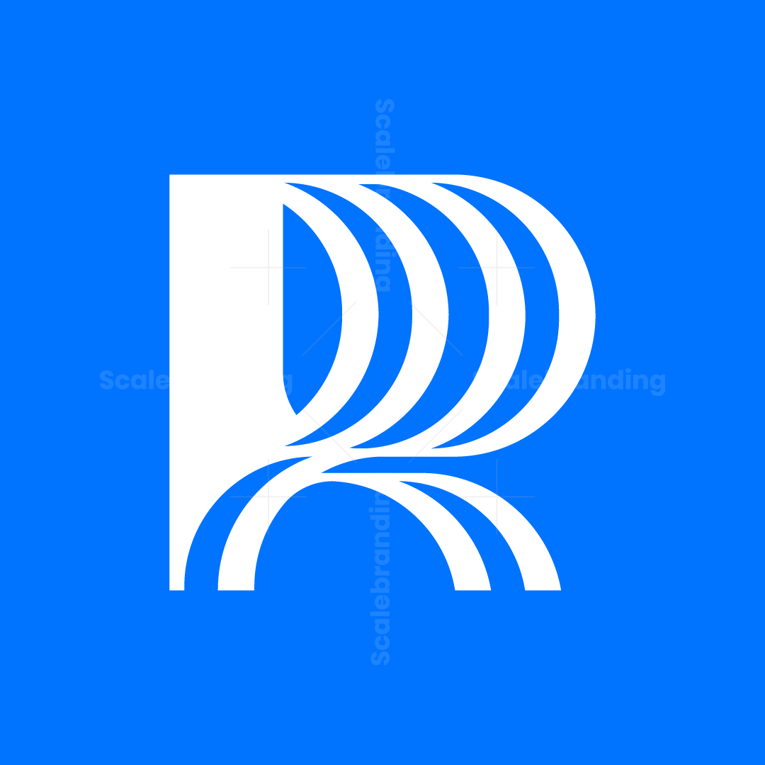 Minimal R Letter Stylized Logo | Scalebranding