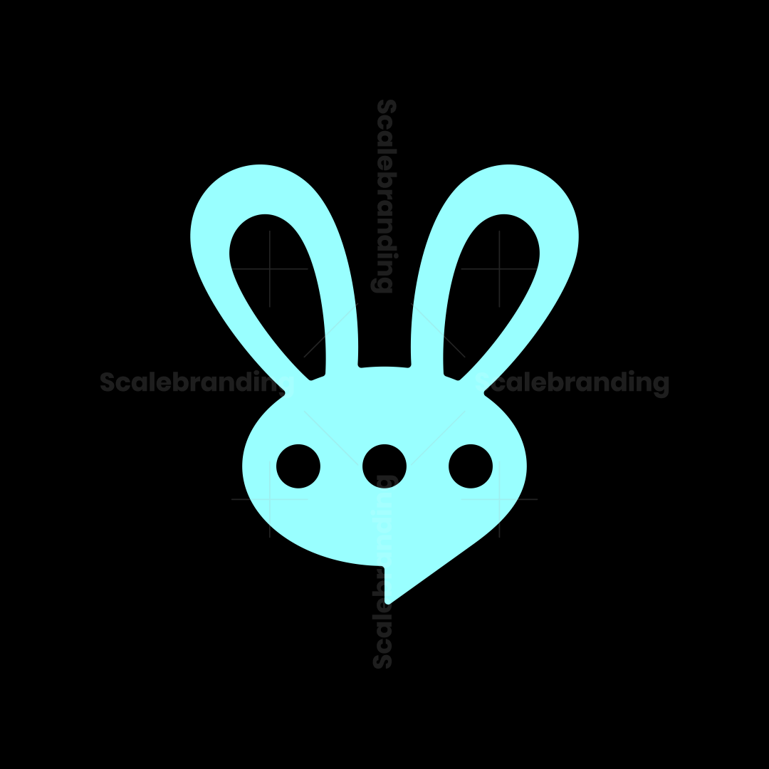 Minimalist Chat Rabbit Head Logo | Scalebranding