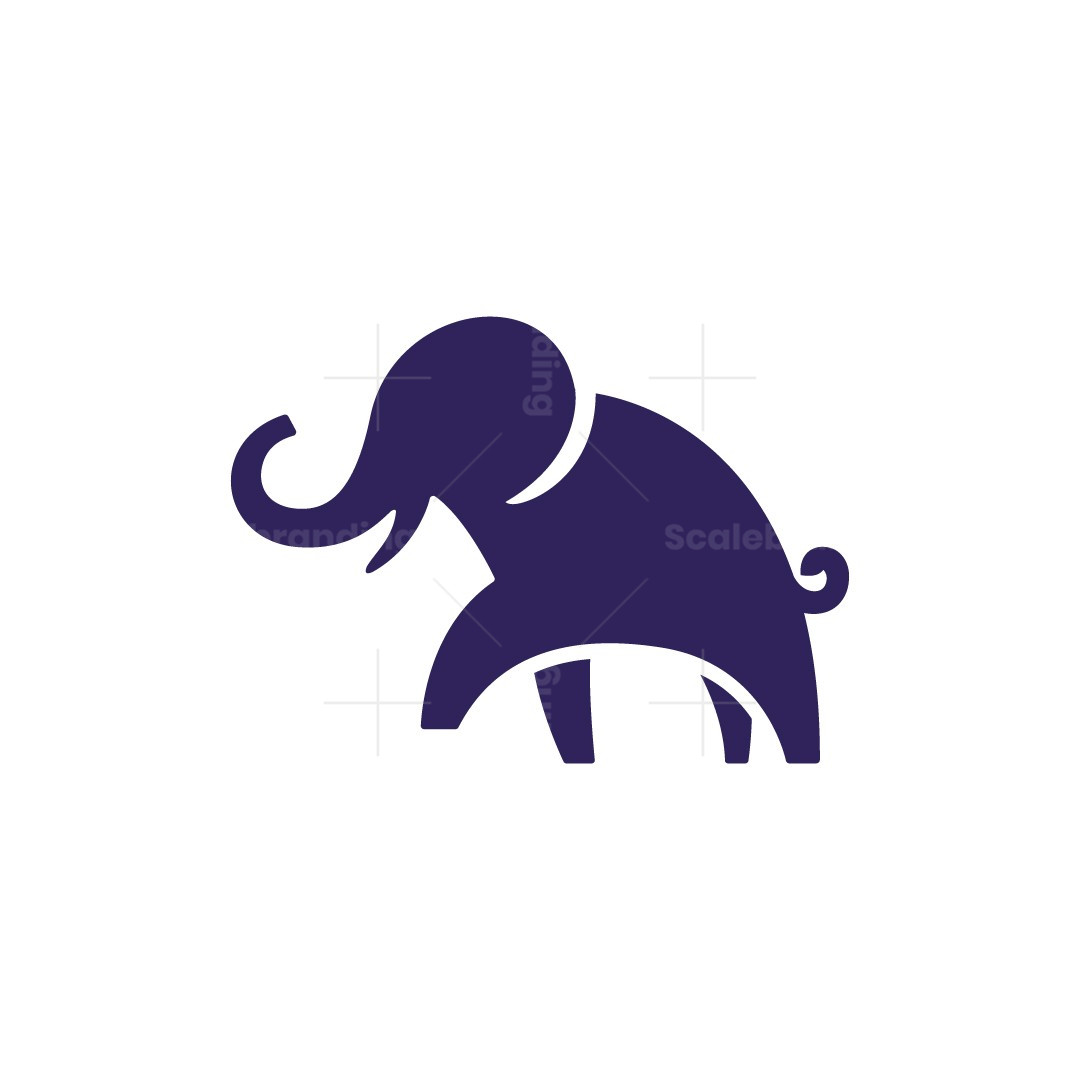Black White Silhouette Elephants Head Minimal Stock Vector (Royalty Free)  2627225241 | Shutterstock, image size:1080x1080
