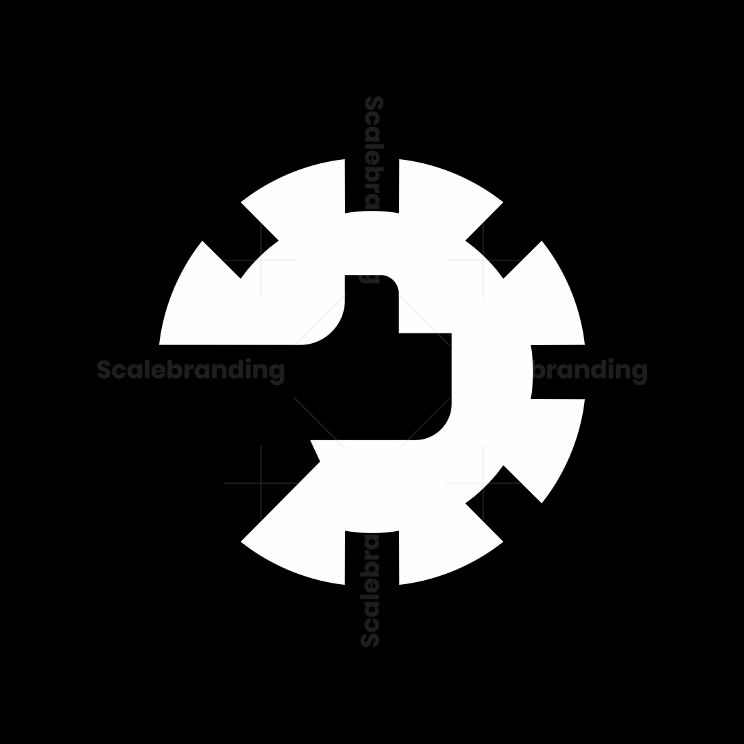 gear thumbs up minimalist logo | Scalebranding