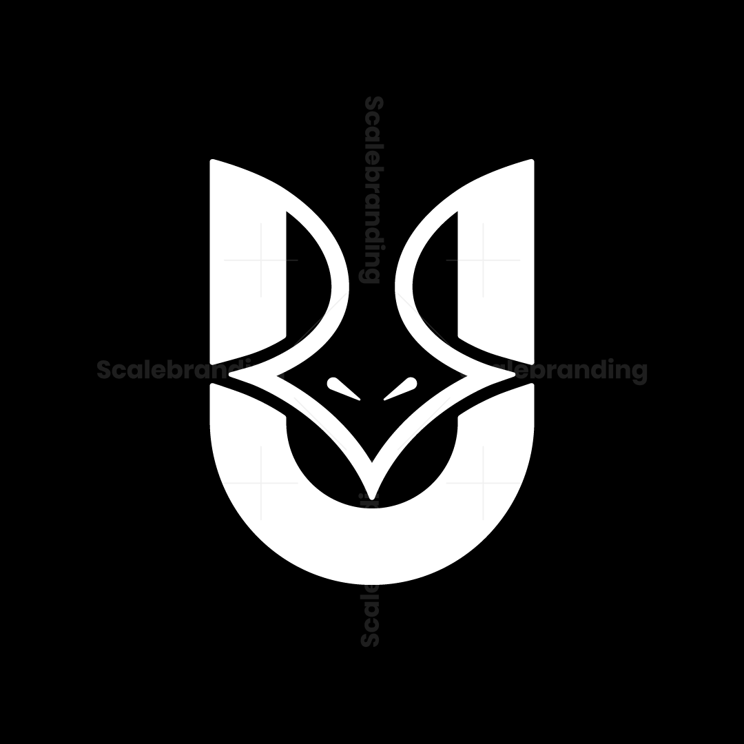 Minimalist Letter U with Fox Head Logo | Scalebranding